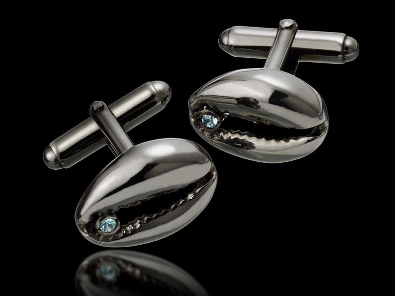 Cufflinks "Yoni". Available in 18K Gold or Sterling Silver or Vermeil, various stones to chose from